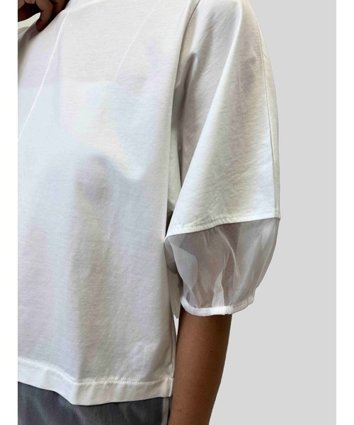 tシャツ ドライタッチコットン シアーランタンスリーブT レディース Day and Grade tシャツ ドライタッチコットン シアーランタン