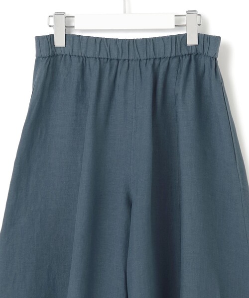 ワイドパンツ パンツ 「洗える」LIBECOリネン ガウチョ レディース