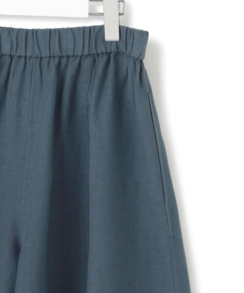 ワイドパンツ パンツ 「洗える」LIBECOリネン ガウチョ レディース