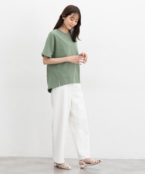 Honeys tシャツ 「ハニさら・接触冷感・UVカット」きれいめ