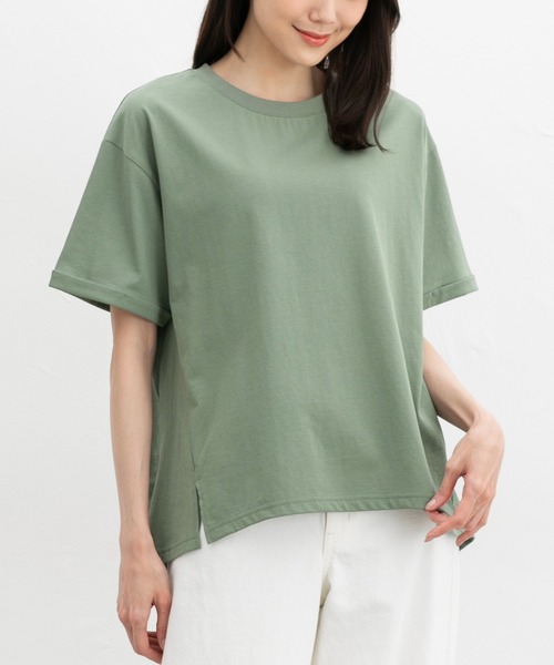 Honeys tシャツ 「ハニさら・接触冷感・UVカット」きれいめ