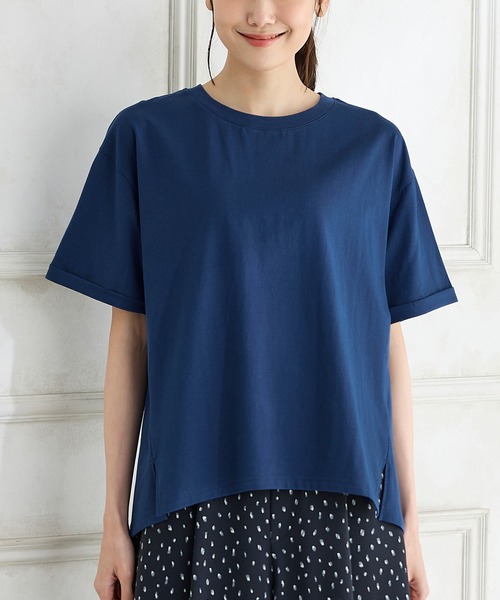HANITA 売れ筋商品|||ハニタ Tシャツ トップス レディース Tops Blue きれいめTシャツ: トップス｜ハニーズ公式通販