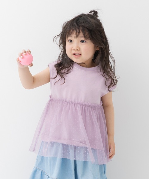 rous チュールキラキラチュニック スラップ スリップ SLAP SLIP キラキラチュールお花レース