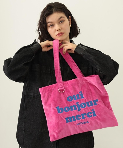 MILKFED.（ミルクフェド） トートバッグ LOGO FLUFFY BAG レディース 