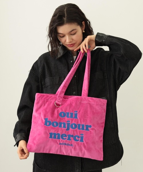 MILKFED.（ミルクフェド） トートバッグ LOGO FLUFFY BAG レディース 