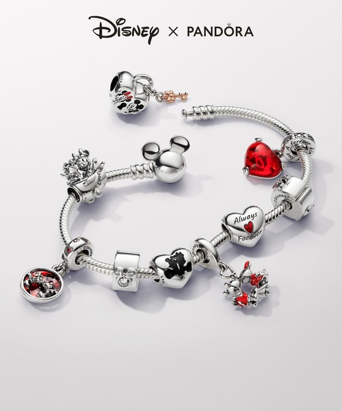 PANDORA パンドラ ブレスレット Moments Heart & Snake Chain