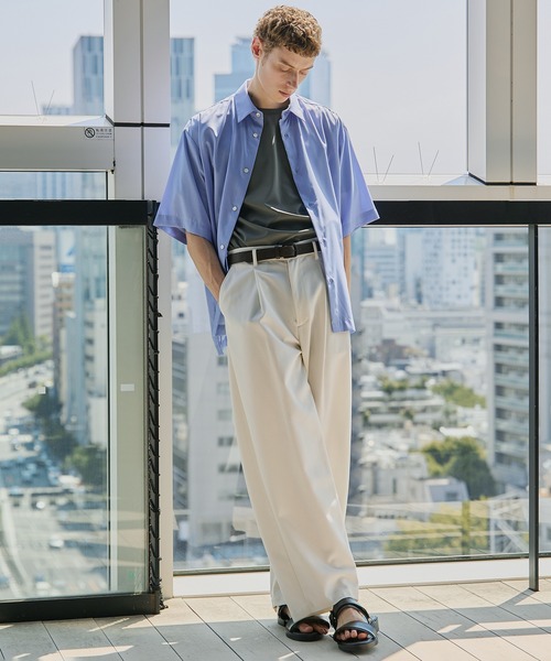 UNITED TOKYO シャツ DRY RAYON ストライプショートスリーブ