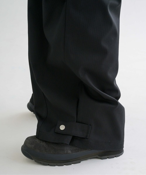 ワイドパンツ スラックス 「EPNK」Eyelet easy baggy slacks