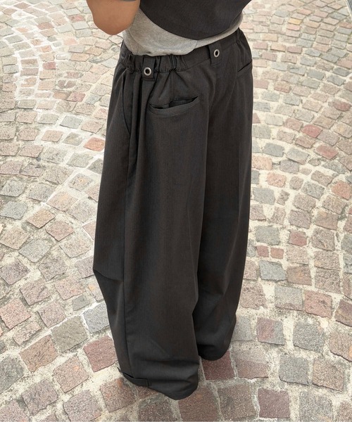 EPNK バギーパンツ epnok スラックス 「EPNK」Eyelet easy baggy slacks