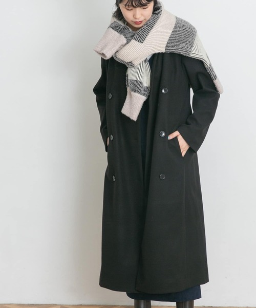 「UR Lab.」 ノーカラーコート FREE ブラック レディース_画像3