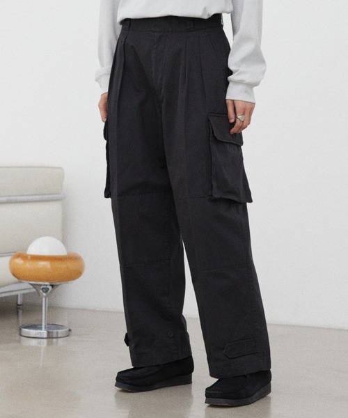 ★美品★LIDNM／カーゴパンツ／リネン／グリーン／メンズＳ ☆美品☆LIDNM／カーゴパンツ／リネン／グリーン／メンズS WYM