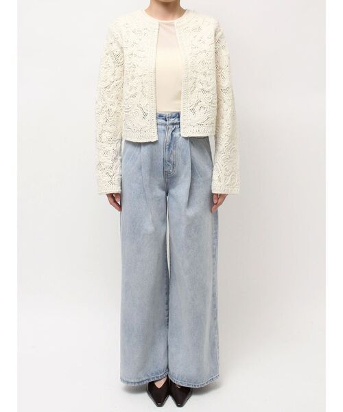 ラグナムーン　コードエンブロイダリーニットカーデ セール】【WEB限定カラーあり】コードエンブロイダリーニットカーデ