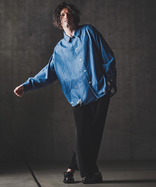 GLIMCLAP パンツ mp13873-Velour fabric wide-leg trousers ベロア