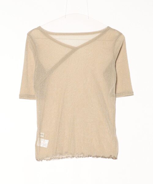 「TINA：JOJUN」 半袖カットソー M ベージュ レディース_画像2
