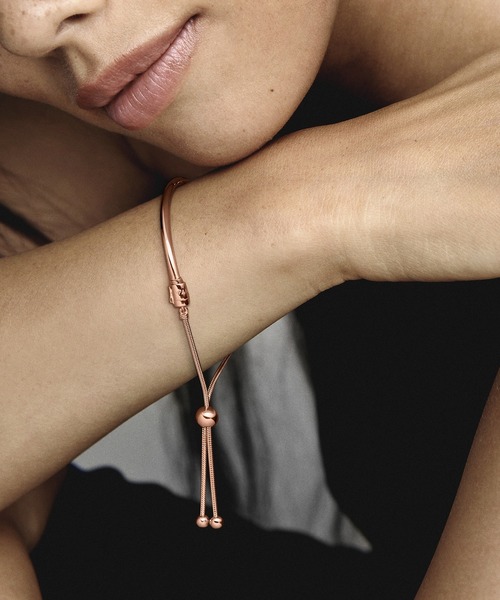 美品　pandora パンドラ　ブレスレット　ピンクゴールド　アクセサリー 美品 pandora パンドラ ブレスレット ピンクゴールド