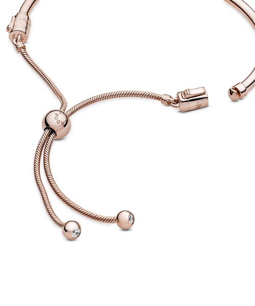 美品　pandora パンドラ　ブレスレット　ピンクゴールド　アクセサリー PANDORA ブレスレット Pandora Moments バングル （ピンク