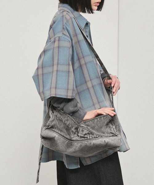 ボストンバッグ 「Alfred Alex」ヴィンテージ加工ウォッシュドデニム