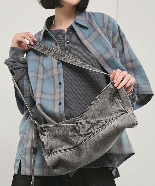 ボストンバッグ 「Alfred Alex」ヴィンテージ加工ウォッシュドデニム