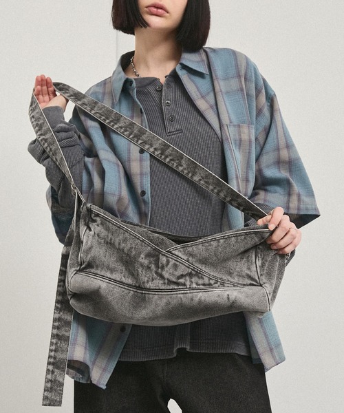 ボストンバッグ 「Alfred Alex」ヴィンテージ加工ウォッシュドデニム