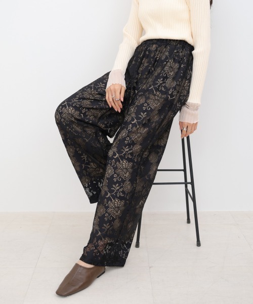 BAB（バブ） パンツ 「S・Mサイズ展開」フラワーレースリラックス