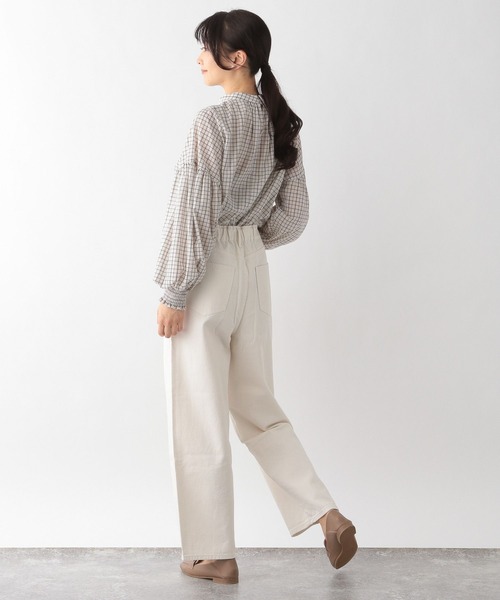 「GLOBAL WORK」 加工デニムパンツ LARGE ブルー レディース