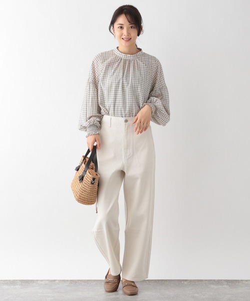 「GLOBAL WORK」 加工デニムパンツ LARGE ブルー レディース