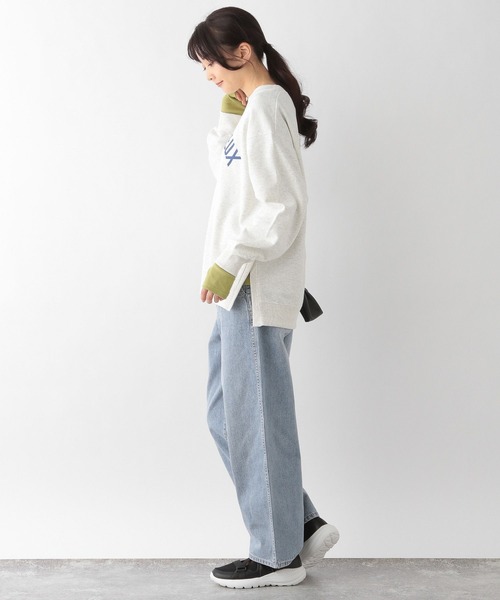 「GLOBAL WORK」 加工デニムパンツ LARGE ブルー レディース