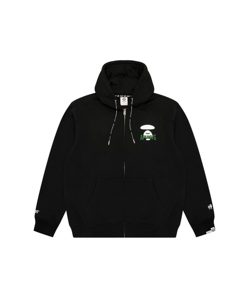 ABATHINGAPE ショートパーカー AAPE BY A BATHING APE 「AAPE APE」 ジップアップパーカー