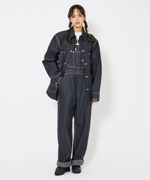 Lee リー インディゴ デニム ジャケット Gジャン Ｌ 中古・古着通販】LEE (リー) バックプリントデニムジャケット