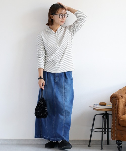 cepo（セポ） tシャツ ヘンリーネックパーカーカットソー レディース