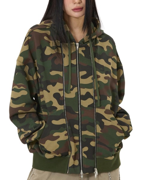OY ジップパーカー OY（オーワイ） パーカー 「OY/オーワイ」LAYERED STUD HOODIE ZIP UP
