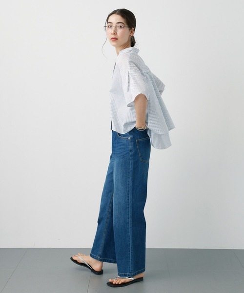 「saloon」 半袖シャツ FREE イエロー レディース_画像3