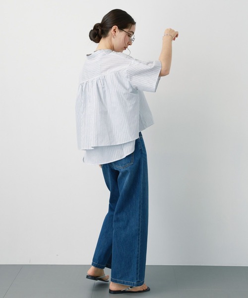 「saloon」 半袖シャツ FREE イエロー レディース_画像5