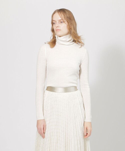 オフホワイトタートルネックニット CITY（シティ） タートルネックニット 1 オフホワイト メンズ