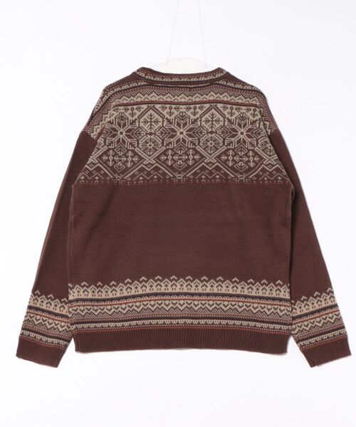 ROUGH TRADE セーター ニット ノルディック柄クルーネックニット(M1