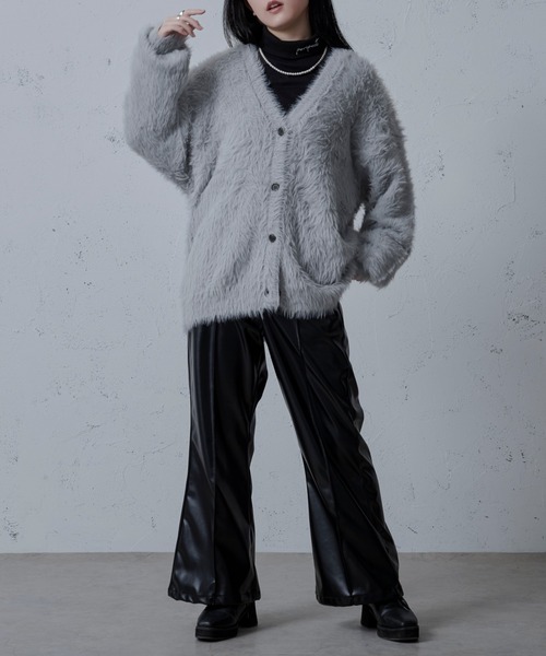 「Ellno Loset」 半袖ニット LARGE グリーン メンズ_画像6
