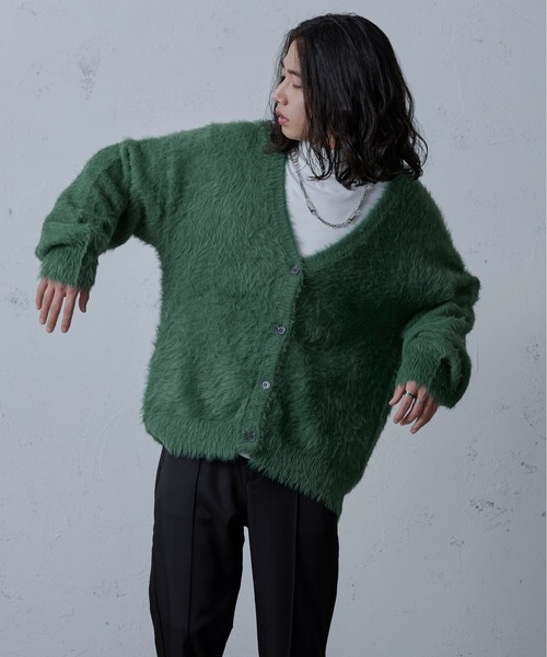 「Ellno Loset」 半袖ニット LARGE グリーン メンズ_画像7
