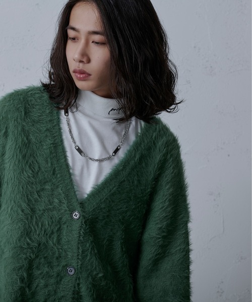 「Ellno Loset」 半袖ニット LARGE グリーン メンズ_画像9