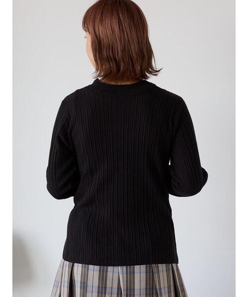 ehka sopo（エヘカソポ） ニット セーター 袖フリルモックネックニット