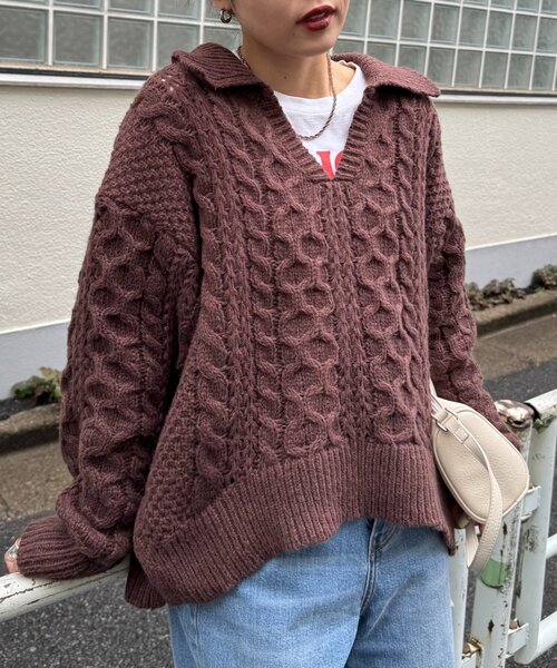 成*田様 AURALEE ニットセーター サイズ4 小松菜奈　23ss スキッパ AURALEE ニットセーター サイズ4 小松菜奈 23ss スキッパー