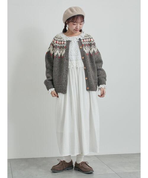 ツハルバイサマンサモスモス✿ペルーニット✿ジャカードニットカーディガン TSUHARU by Samansa Mos2（ツハルバイサマンサモスモス）の「【ペルー