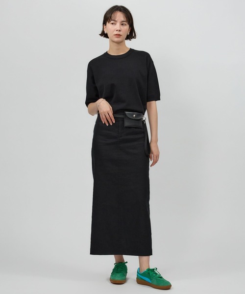 「BABYLONE」 半袖ニット フリー ブラック レディース_画像2