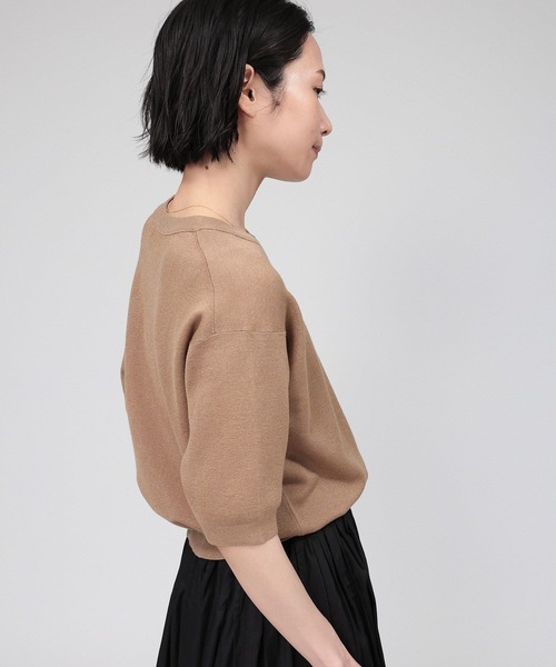 「BABYLONE」 半袖ニット フリー ブラック レディース_画像6