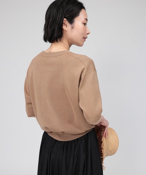 「BABYLONE」 半袖ニット フリー ブラック レディース_画像7