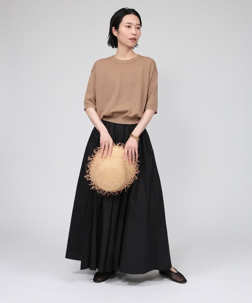 「BABYLONE」 半袖ニット フリー ブラック レディース_画像9