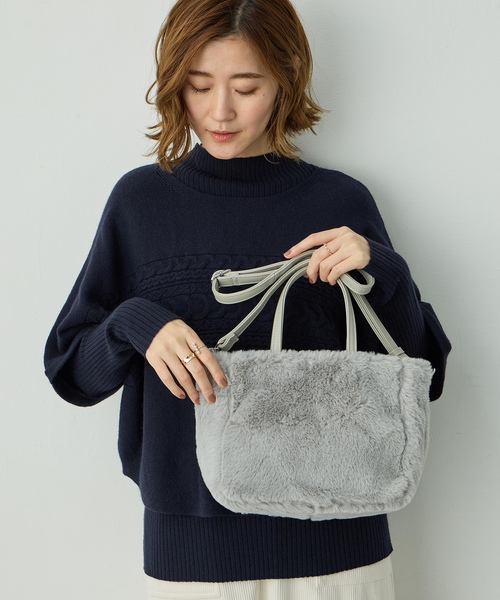 Petit Honfleur（プチオンフルール） トートバッグ 2WAYファーバック