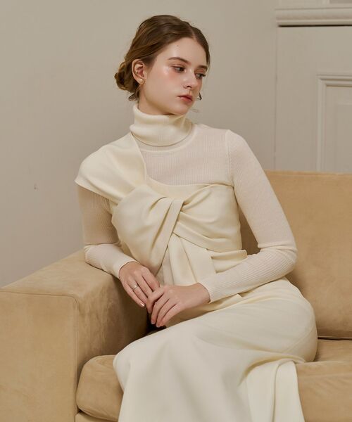 cle blatt ワンピース ワンショルダーツイストノットドレス : ZOZOTOWN