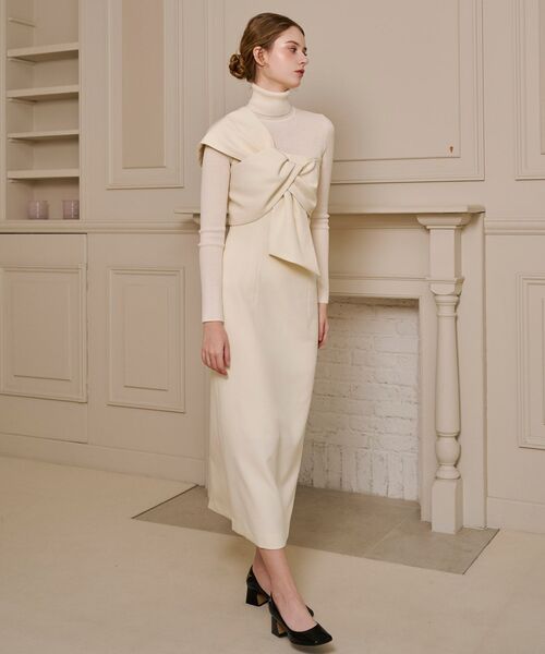 cle blatt ワンピース ワンショルダーツイストノットドレス : ZOZOTOWN