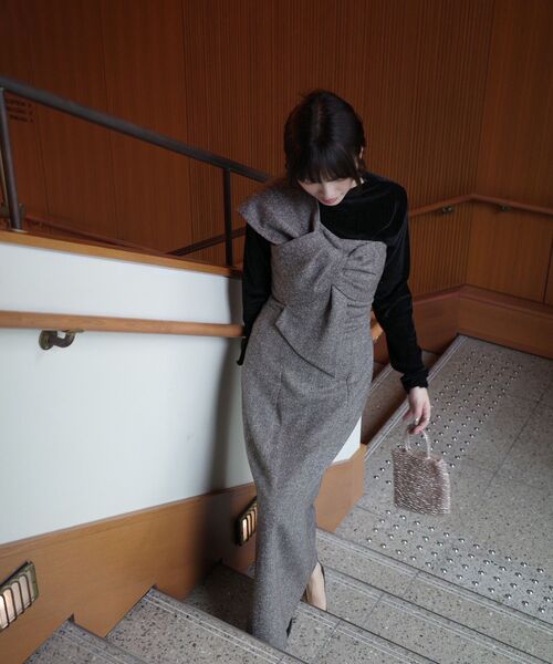 cle blatt ワンピース ワンショルダーツイストノットドレス : ZOZOTOWN