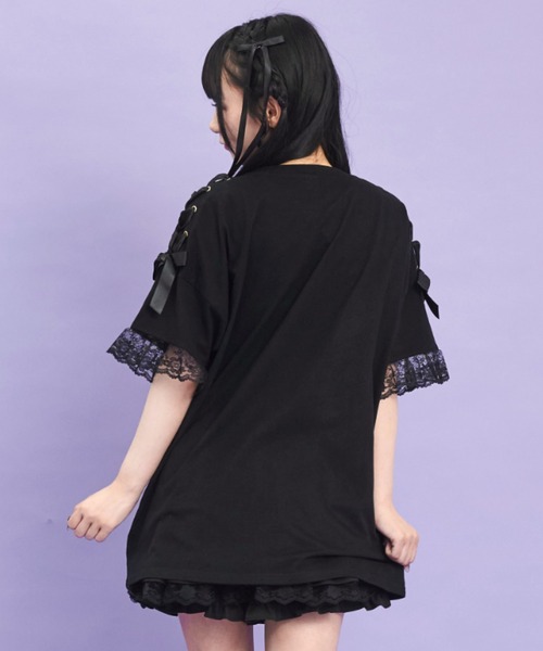 「Secret Honey」 半袖Tシャツ FREE スミクロ レディース_画像4